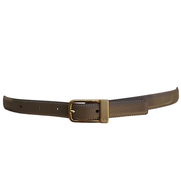 Liz Claiborne Vintage Womens Tan Full Grain Semi Aniline Leather Skinny Belt L - Picture 1 of 6